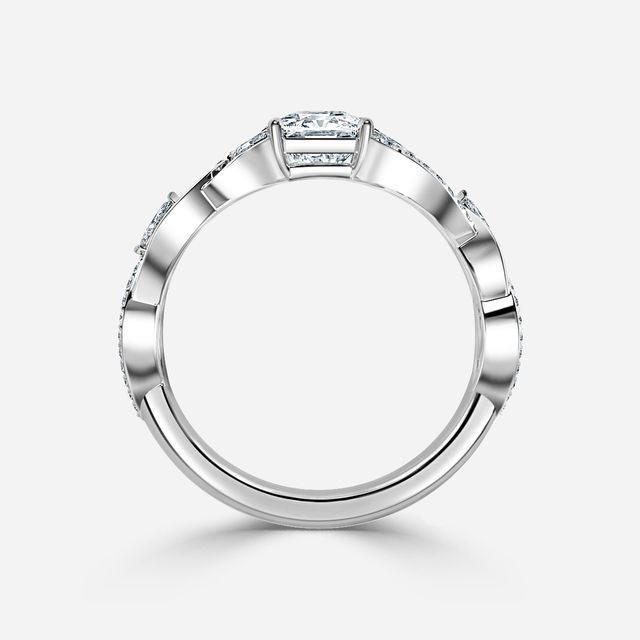 Xylo Platinum Celtic Knot Diamond Engagement Ring