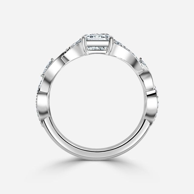 Xylo Platinum Celtic Knot Diamond Engagement Ring