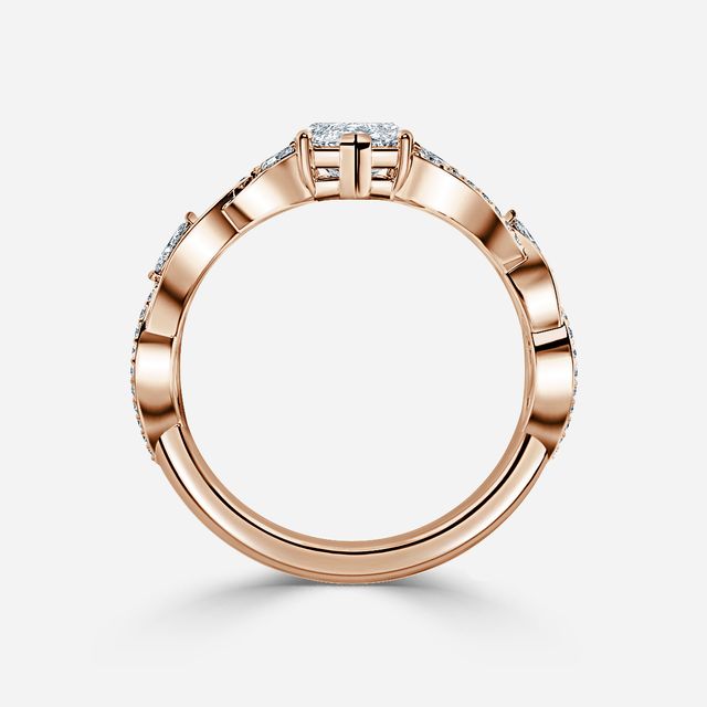 Xylo Rose Gold Celtic Knot Diamond Engagement Ring