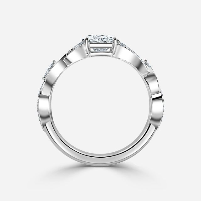 Xylo Platinum Celtic Knot Diamond Engagement Ring