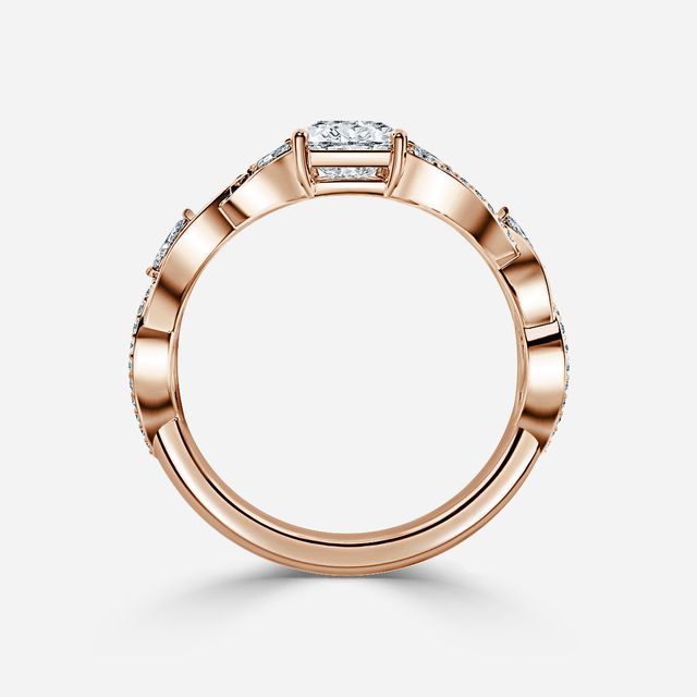 Xylo Rose Gold Celtic Knot Diamond Engagement Ring