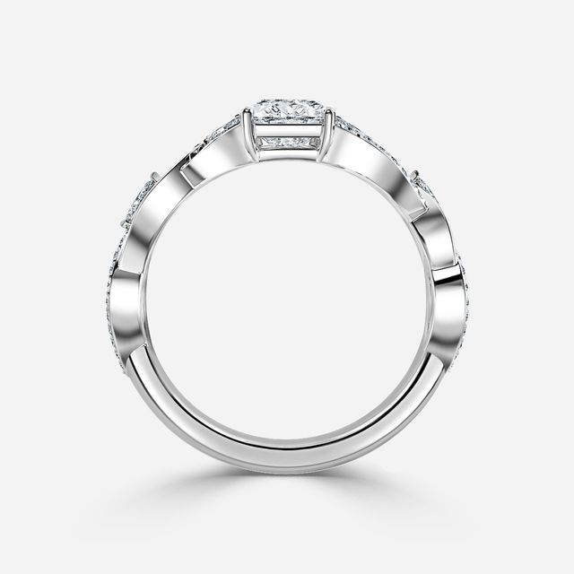 Xylo Platinum Celtic Knot Diamond Engagement Ring