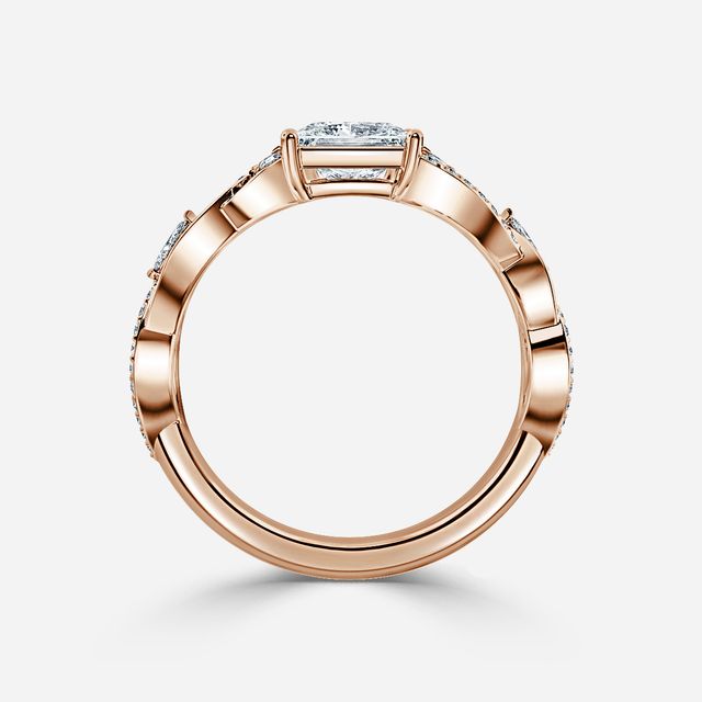 Xylo Rose Gold Celtic Knot Diamond Engagement Ring