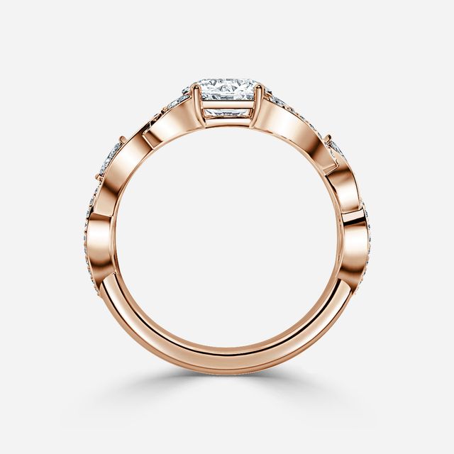 Xylo Rose Gold Celtic Knot Diamond Engagement Ring