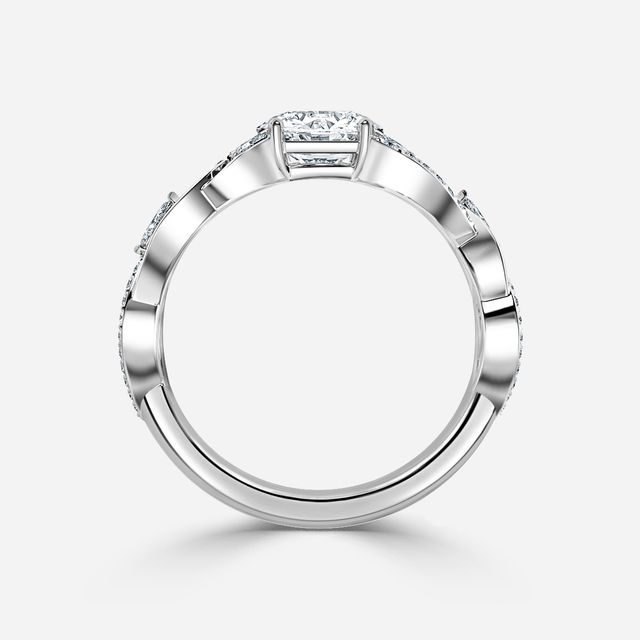 Xylo White Gold Celtic Knot Diamond Engagement Ring