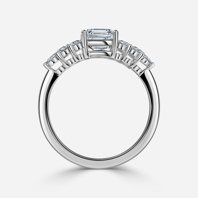 Avya White Gold Cluster Engagement Ring