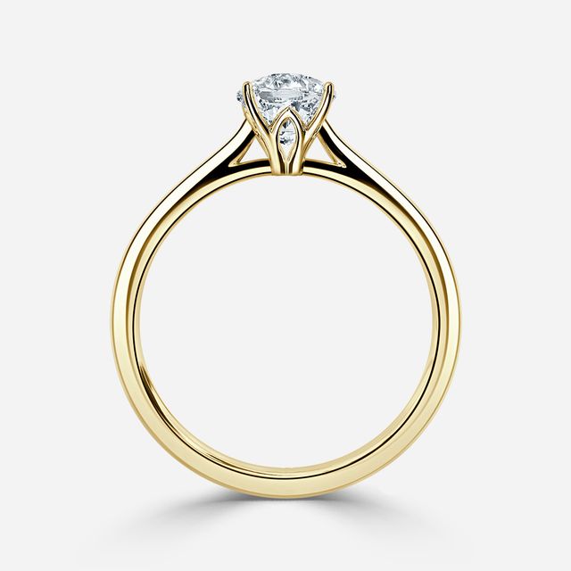 Jessie Tulip Yellow Gold Solitaire Engagement Ring