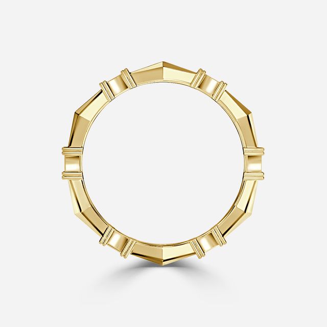 Evora Diamond Yellow Gold Wedding Ring