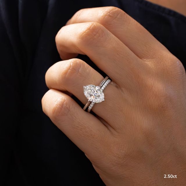 Liana Platinum Lotus Solitaire Engagement Ring