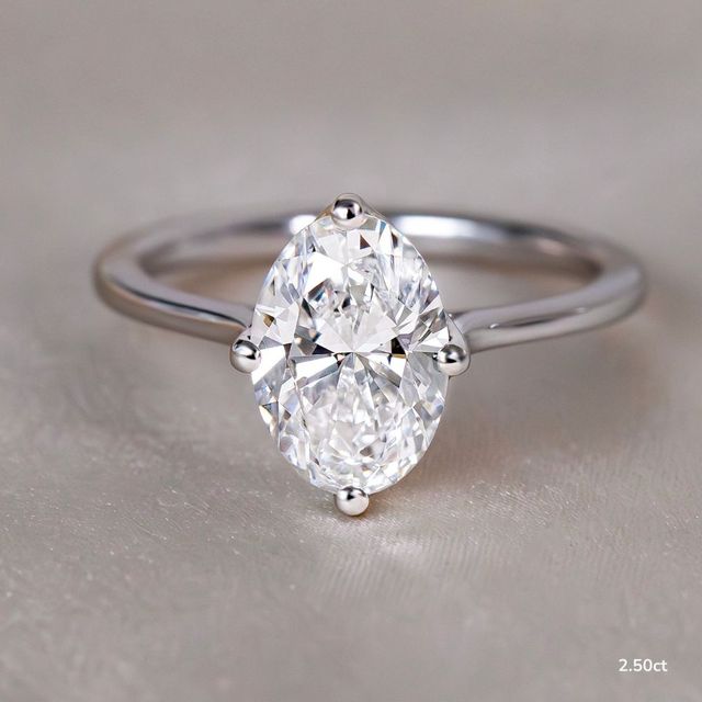 Liana Platinum Lotus Solitaire Engagement Ring