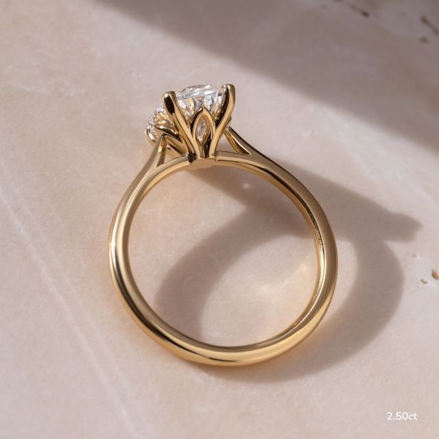 Jessie Tulip Yellow Gold Solitaire Engagement Ring