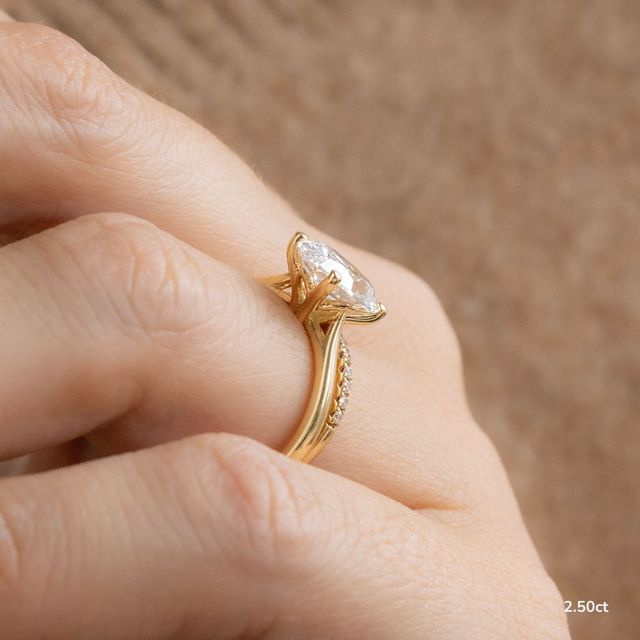 Jessie Tulip Yellow Gold Solitaire Engagement Ring