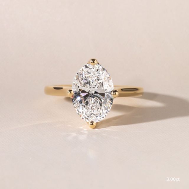 Liana Yellow Gold Lotus Solitaire Engagement Ring