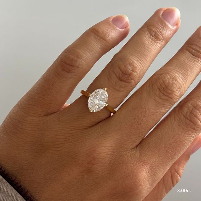 Liana Yellow Gold Lotus Solitaire Engagement Ring