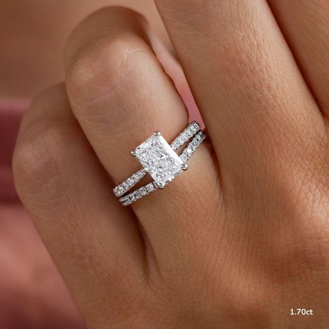 Jessie Tulip White Gold Pavé Engagement Ring