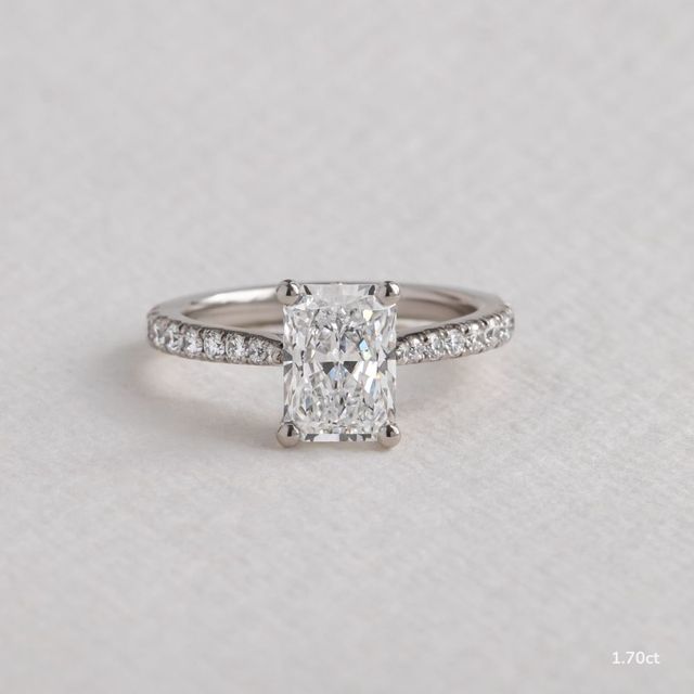 Jessie Tulip White Gold Pavé Engagement Ring