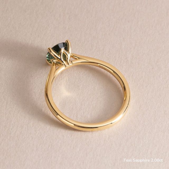 Jessie Tulip Yellow Gold Solitaire Engagement Ring