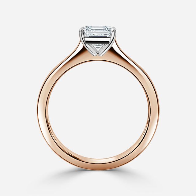 Mila Rose Gold Two Tone Solitaire Engagement Ring