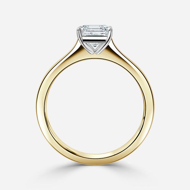 Mila Yellow Gold Two Tone Solitaire Engagement Ring