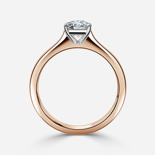 Mila Rose Gold Two Tone Solitaire Engagement Ring