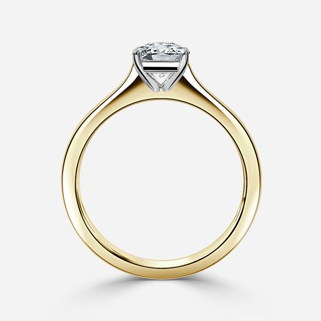 Mila Yellow Gold Two Tone Solitaire Engagement Ring