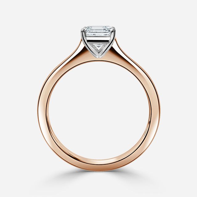 Mila Rose Gold Two Tone Solitaire Engagement Ring