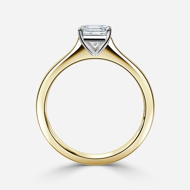 Mila Yellow Gold Two Tone Solitaire Engagement Ring