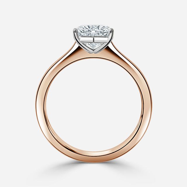 Mila Rose Gold Two Tone Solitaire Engagement Ring