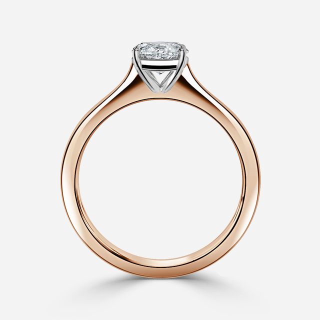 Mila Rose Gold Two Tone Solitaire Engagement Ring