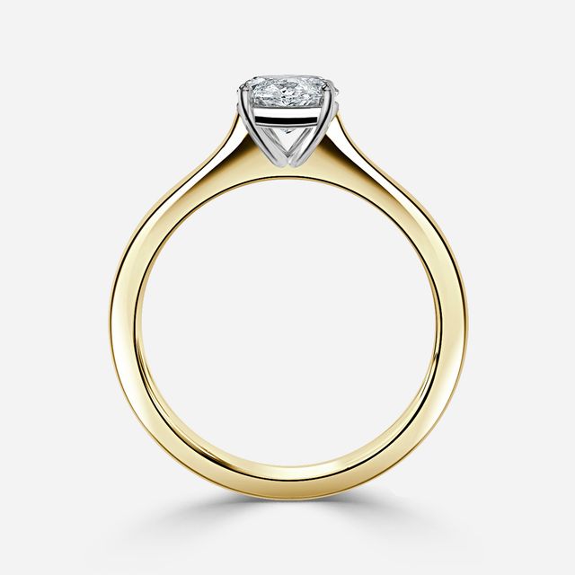 Mila Yellow Gold Two Tone Solitaire Engagement Ring