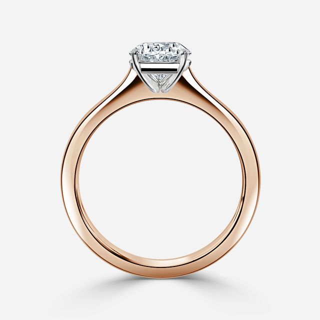 Mila Rose Gold Two Tone Solitaire Engagement Ring