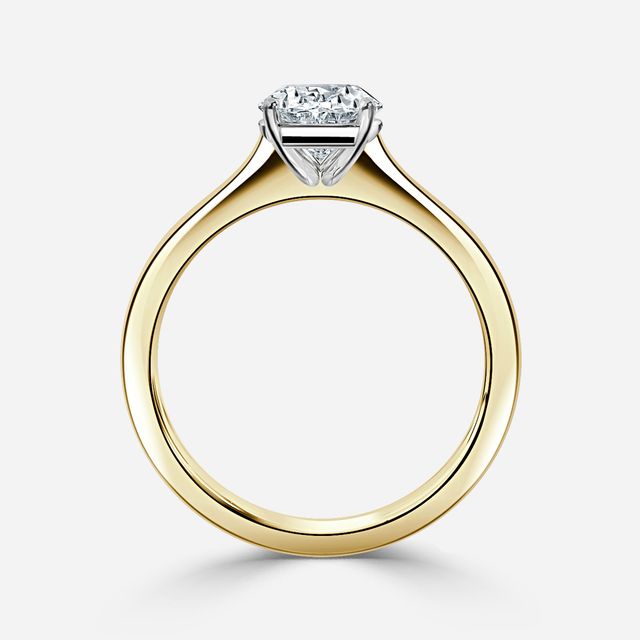 Mila Yellow Gold Two Tone Solitaire Engagement Ring