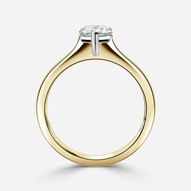 Mila Yellow Gold Two Tone Solitaire Engagement Ring