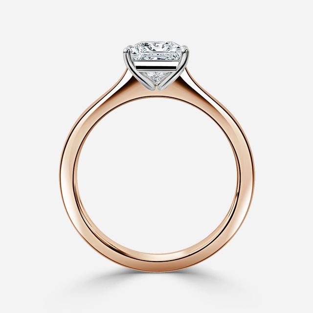 Mila Rose Gold Two Tone Solitaire Engagement Ring