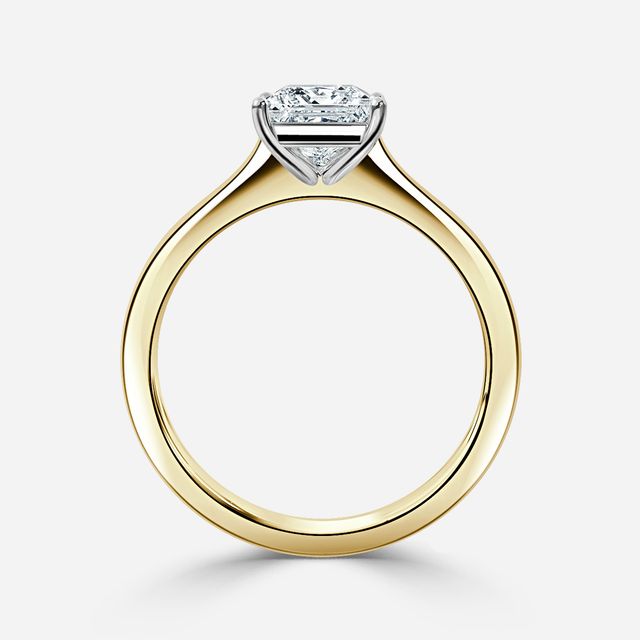 Mila Yellow Gold Two Tone Solitaire Engagement Ring