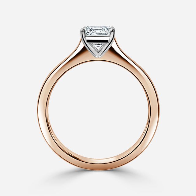 Mila Rose Gold Two Tone Solitaire Engagement Ring