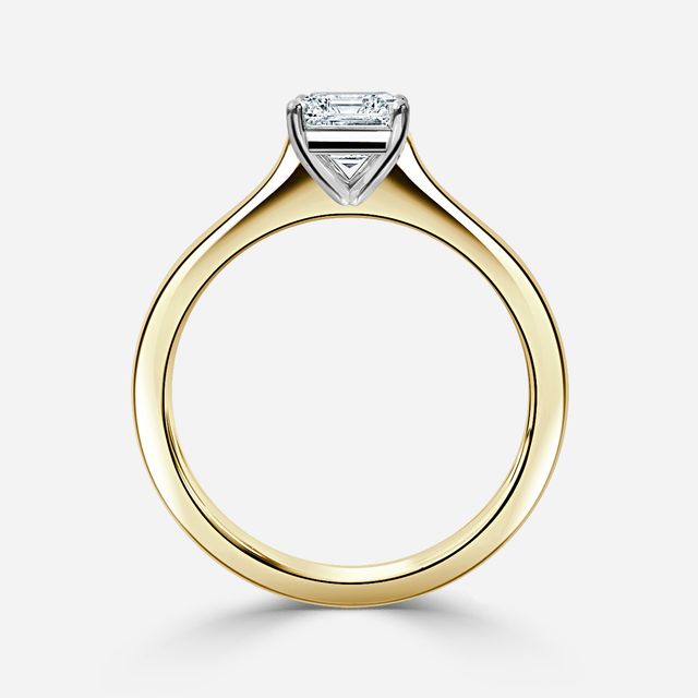 Mila Yellow Gold Two Tone Solitaire Engagement Ring