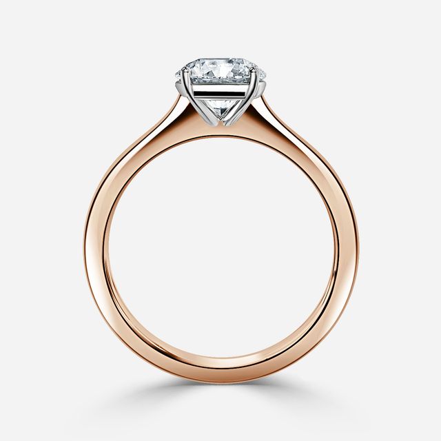 Mila Rose Gold Two Tone Solitaire Engagement Ring