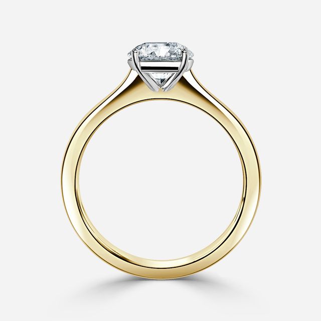 Mila Yellow Gold Two Tone Solitaire Engagement Ring