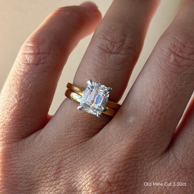Avery Yellow Gold Two Tone Solitaire Engagement Ring