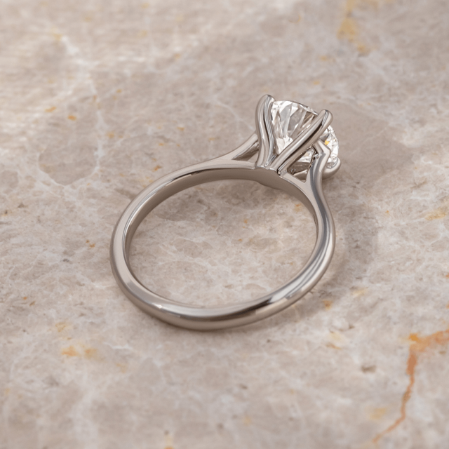 1.50ct Odette Platinum Solitaire Engagement Ring Round Lab Diamond