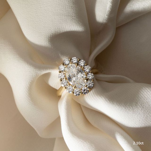 Marisol Yellow Gold Cluster Engagement Ring