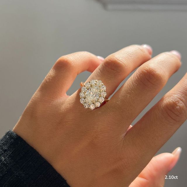 Marisol Yellow Gold Cluster Engagement Ring