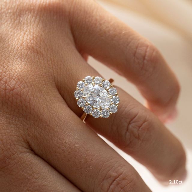 Marisol Yellow Gold Cluster Engagement Ring