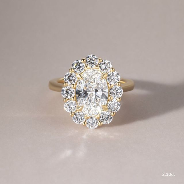 Marisol Yellow Gold Cluster Engagement Ring