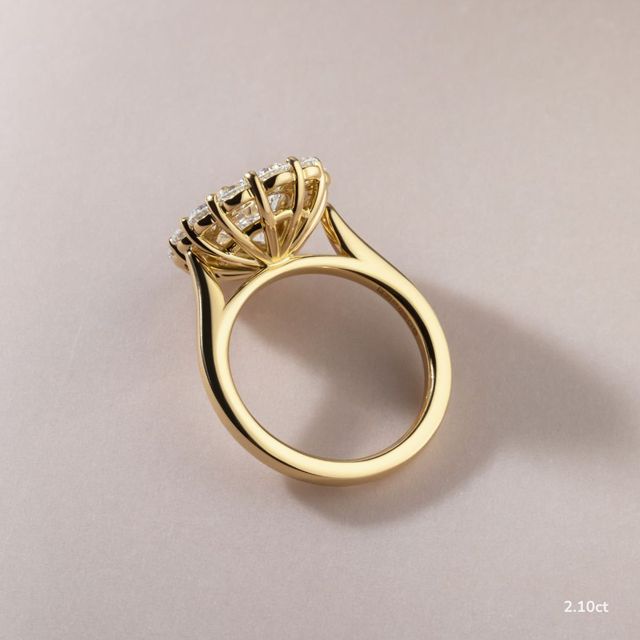 Marisol Yellow Gold Cluster Engagement Ring