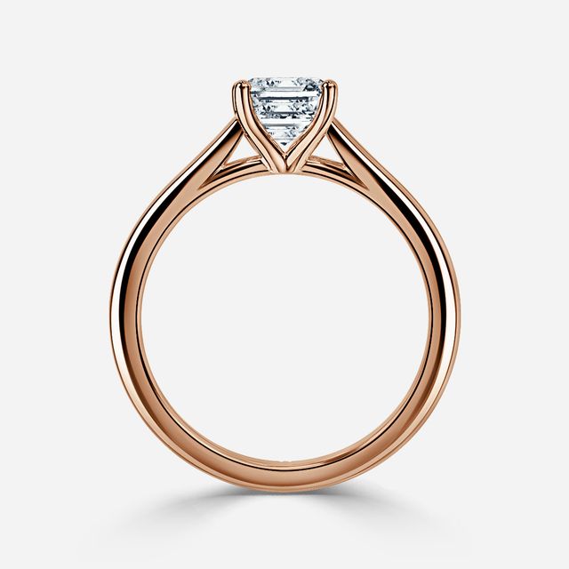 Faith Rose Gold East-West Solitaire Engagement Ring