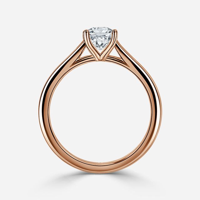 Faith Rose Gold East-West Solitaire Engagement Ring