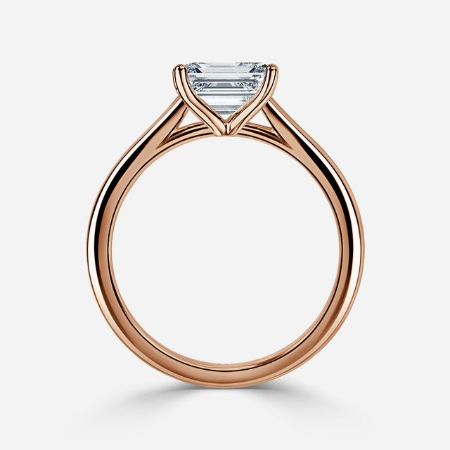 Faith Rose Gold East-West Solitaire Engagement Ring