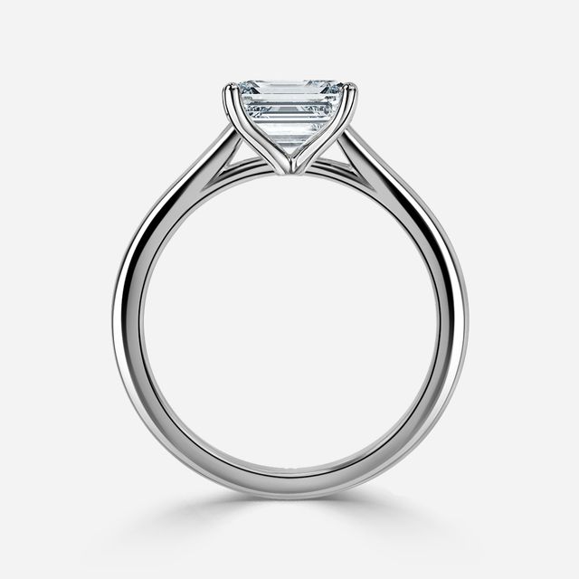 Faith Platinum East-West Unique Engagement Ring